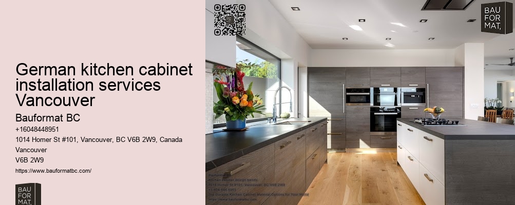 German kitchen cabinets with island Vancouver