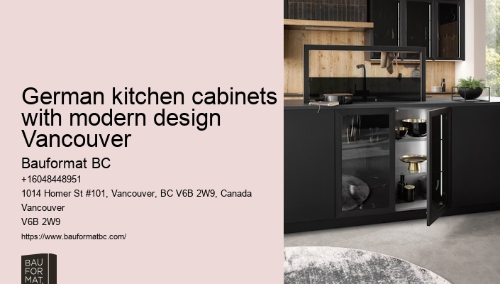 Space-saving German kitchen cabinets