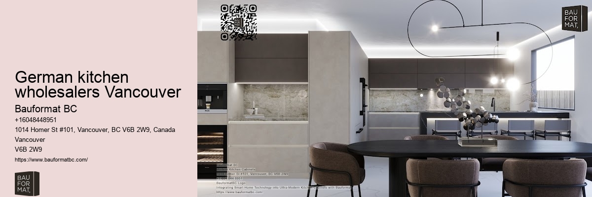 German kitchen cabinets with integrated handles Vancouver