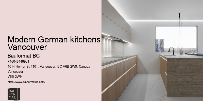 German kitchen cabinet display Vancouver