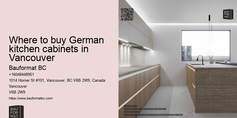 Sleek German kitchen cabinets featuring clear glass doors Vancouver