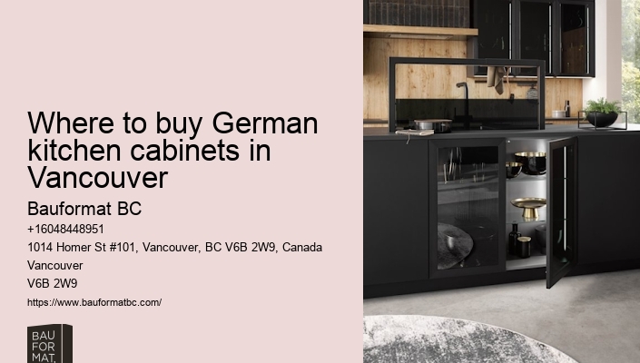 Contemporary German kitchen cabinets with minimalist design Vancouver