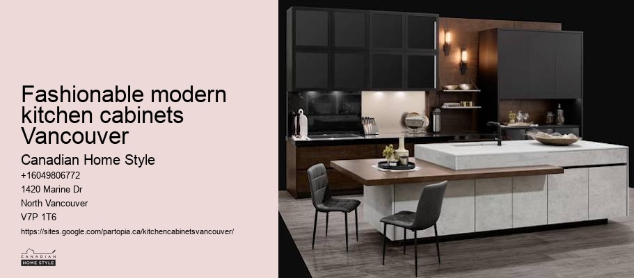 Fashionable modern kitchen cabinets Vancouver