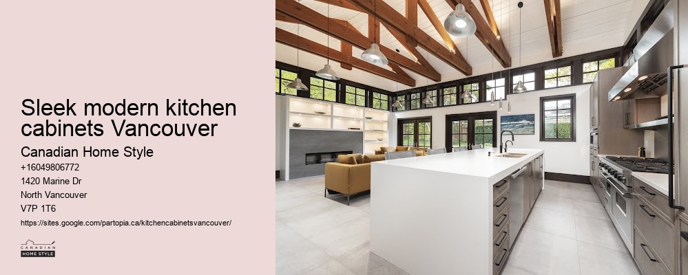 Sleek modern kitchen cabinets Vancouver