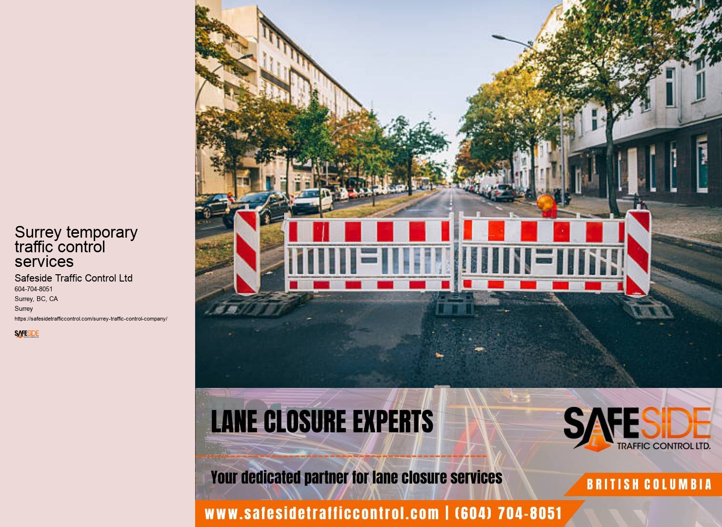 Surrey temporary traffic control company