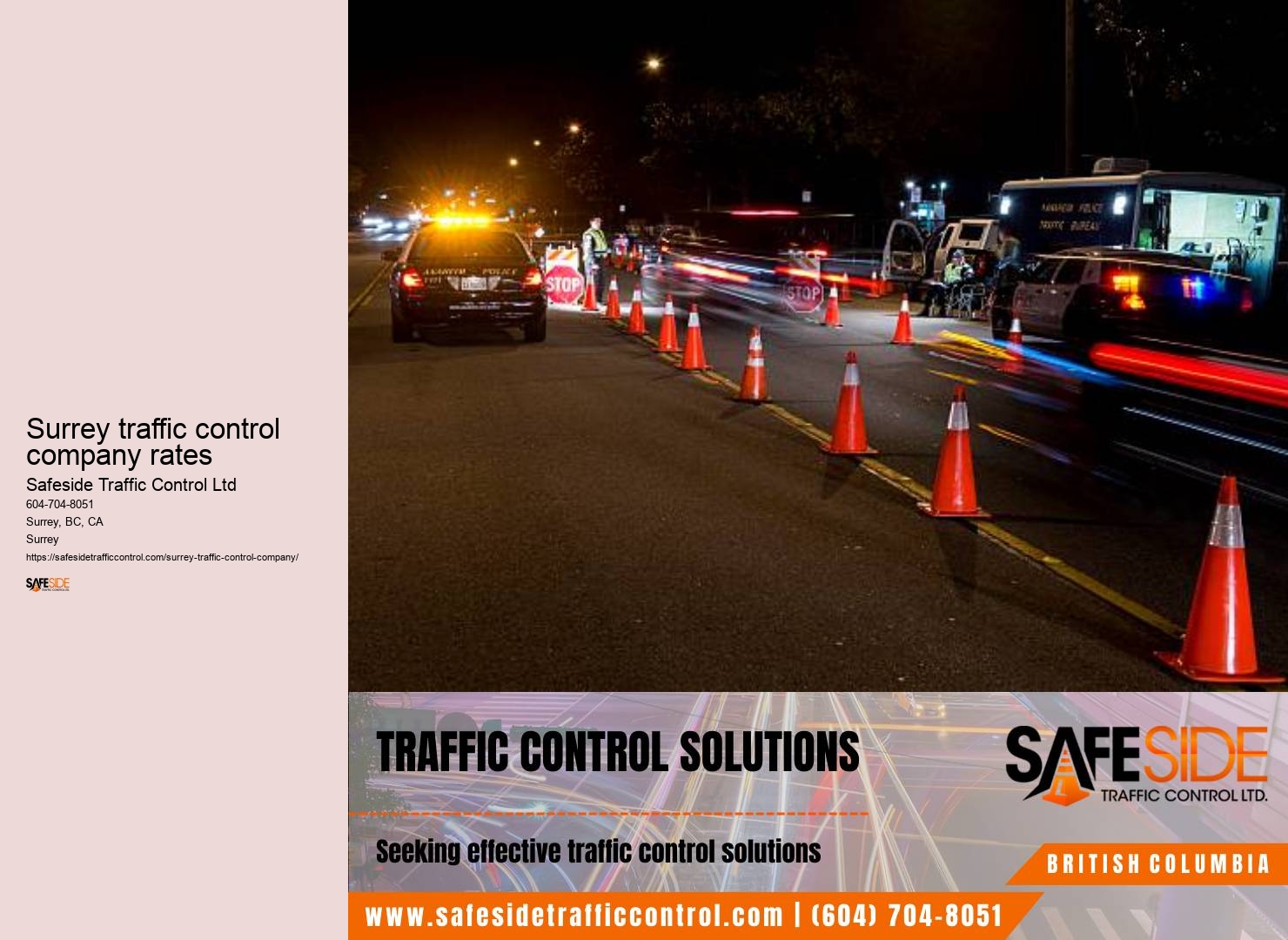 Traffic control permit application assistance Surrey