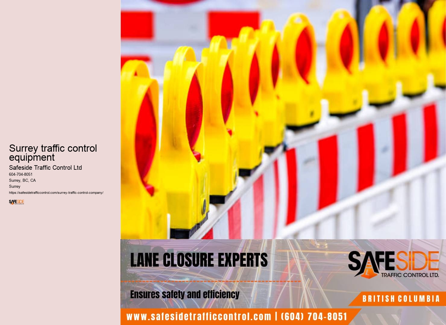 Surrey traffic control system customization