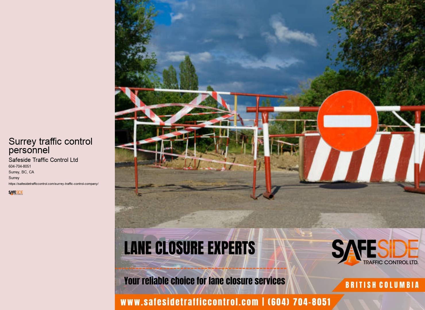 Surrey construction site traffic management