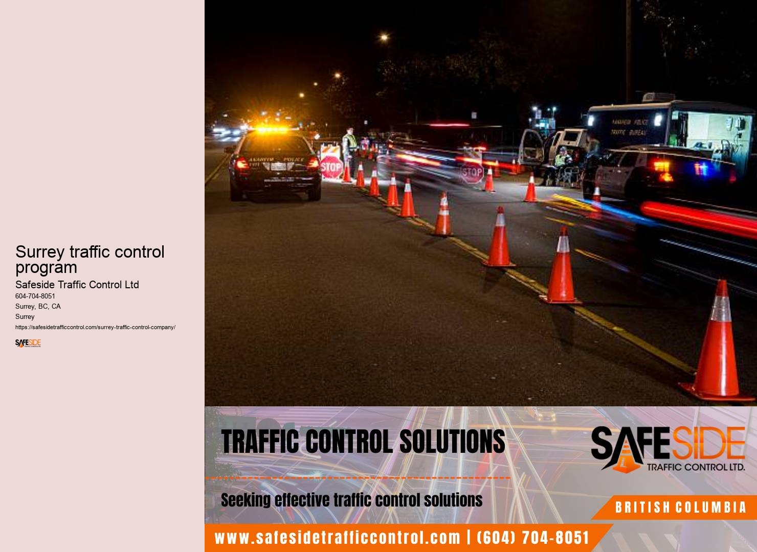 Surrey traffic control on local roads
