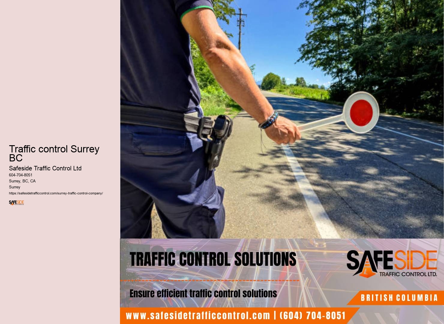 Certified traffic control personnel Surrey
