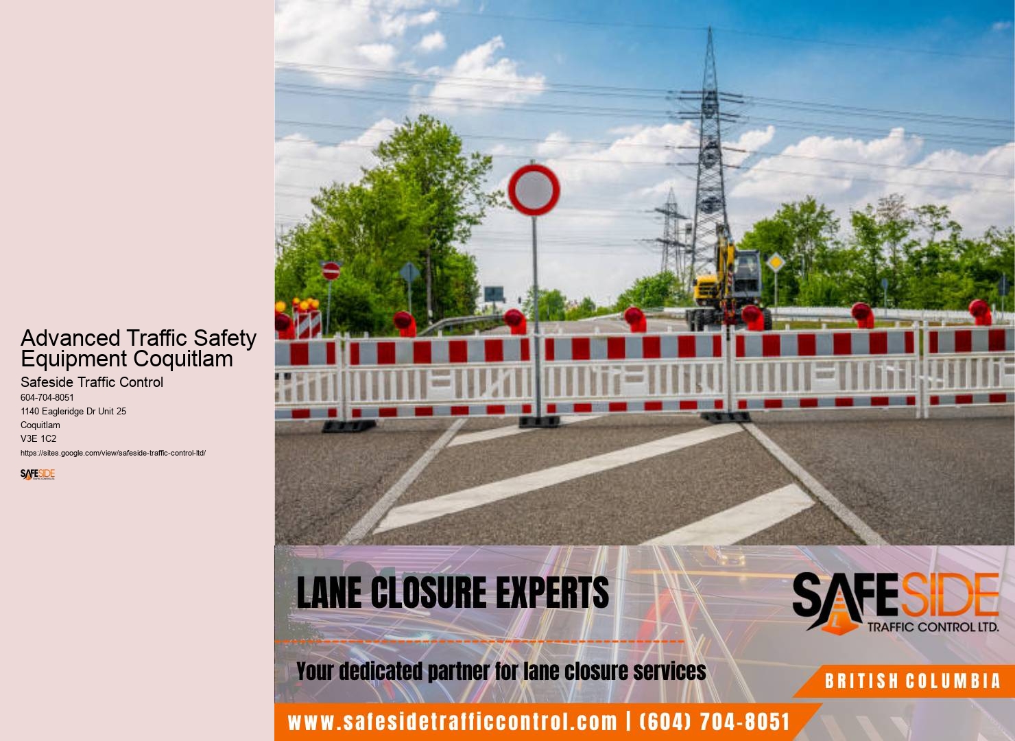 Advanced Traffic Safety Equipment Coquitlam traffic control operator