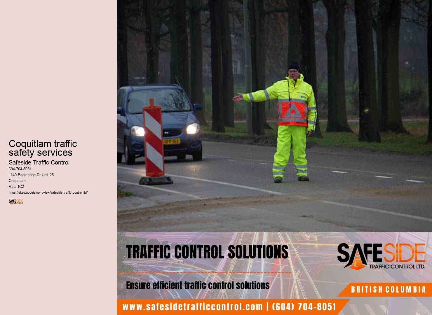 Professional Road Construction Traffic Control Coquitlam traffic safety services