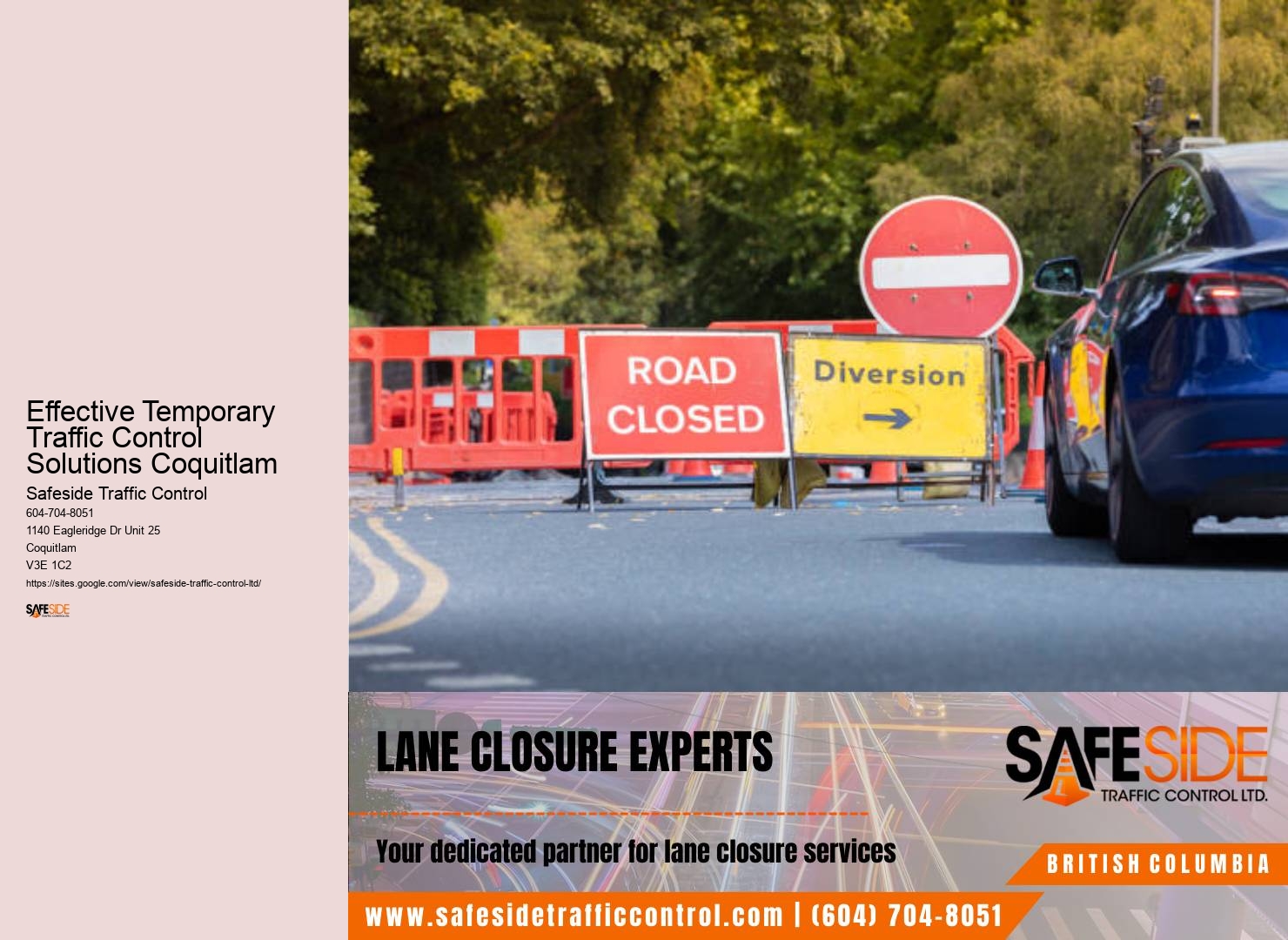 Innovative Traffic Control Plans in Effective Temporary Traffic Control Solutions Coquitlam