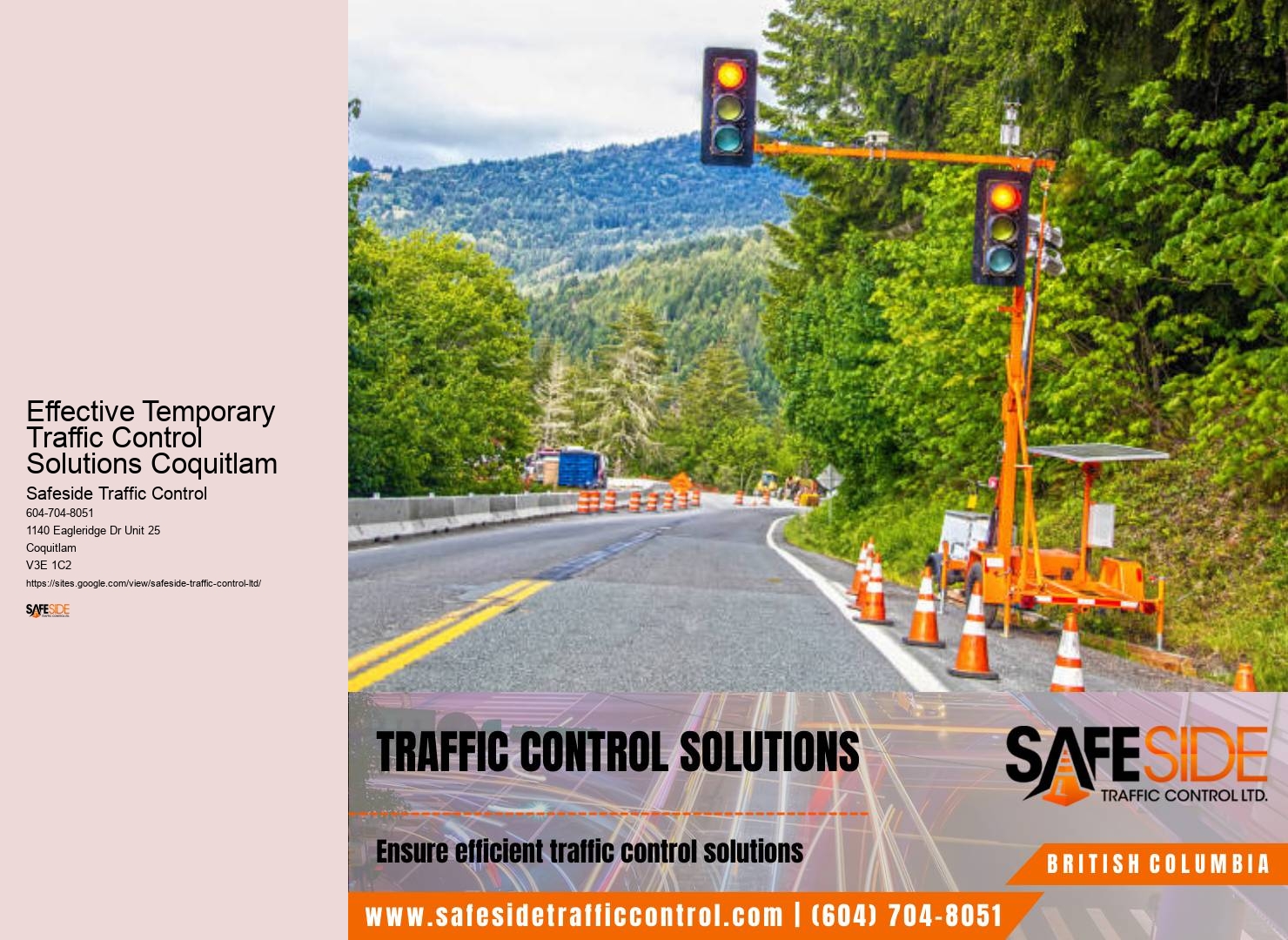 Traffic control flagging Effective Temporary Traffic Control Solutions Coquitlam