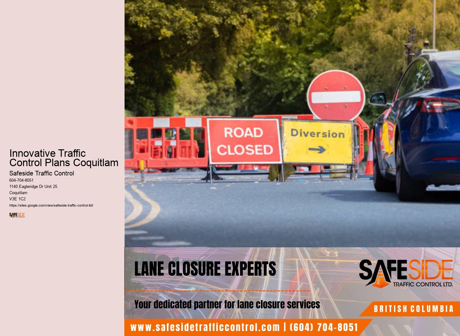 Highway safety solutions Innovative Traffic Control Plans Coquitlam