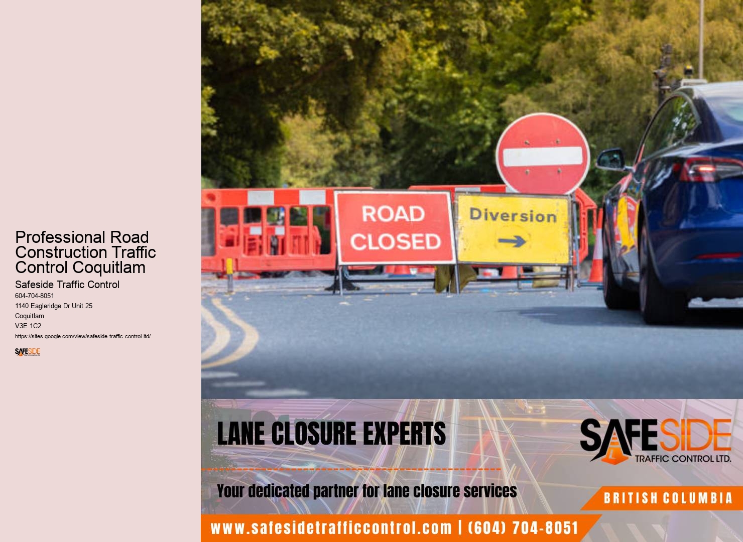 Effective traffic control solutions Professional Road Construction Traffic Control Coquitlam