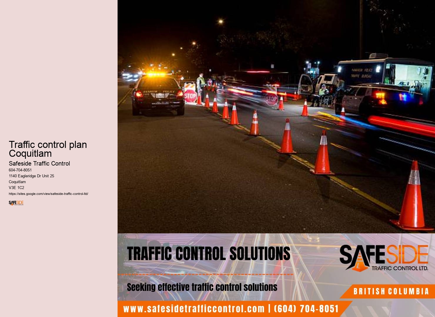 Effective traffic management in Traffic control plan Coquitlam