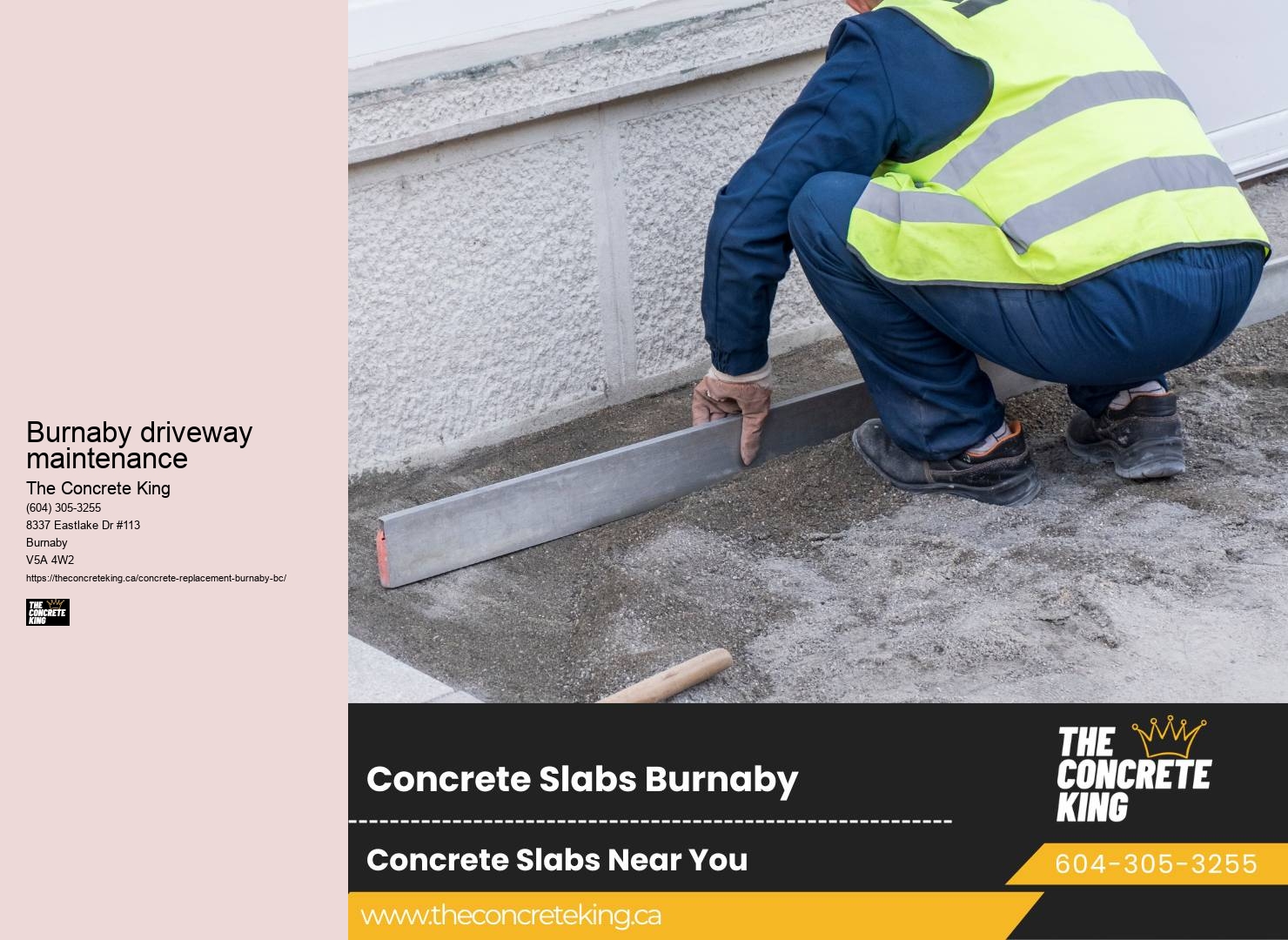 Driveway Concrete Experts Burnaby driveway maintenance