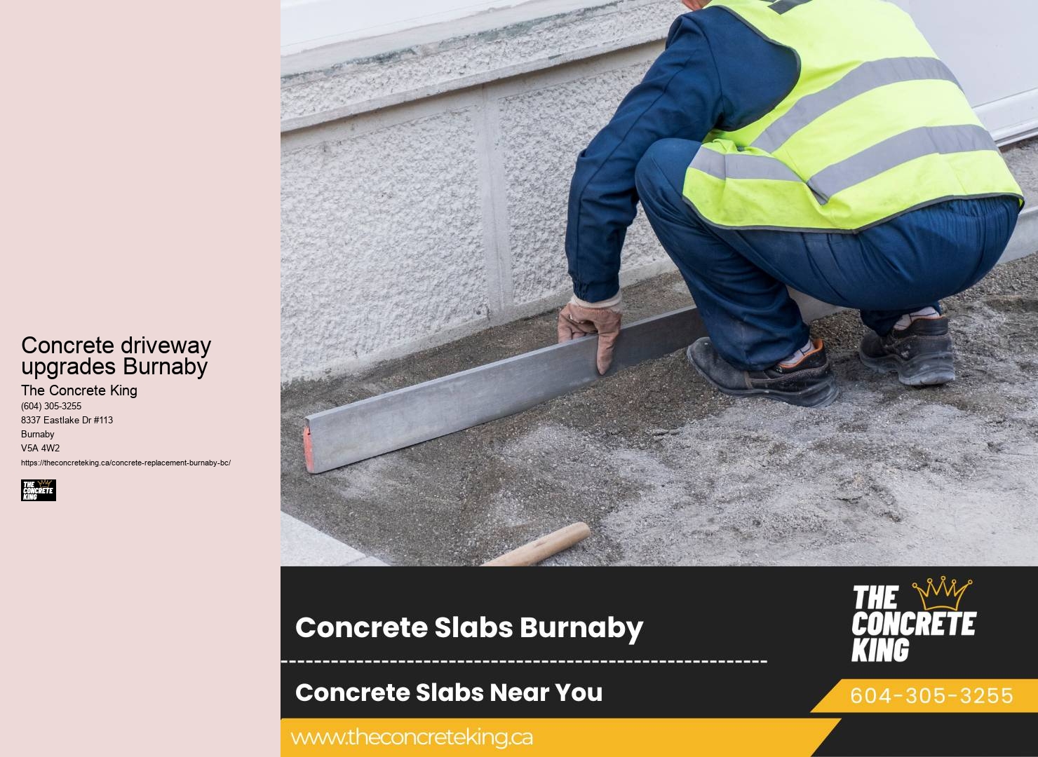 Concrete driveway upgrades Burnaby Driveway Concrete Finishing Services