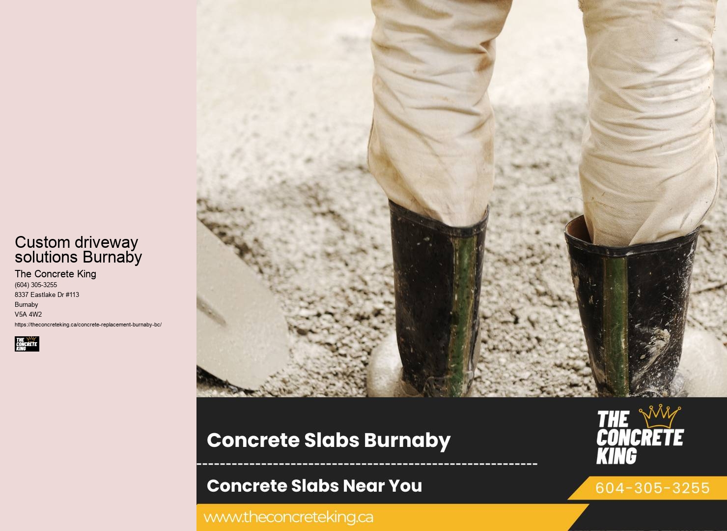 Driveway Concrete Finishing Services Custom driveway solutions Burnaby