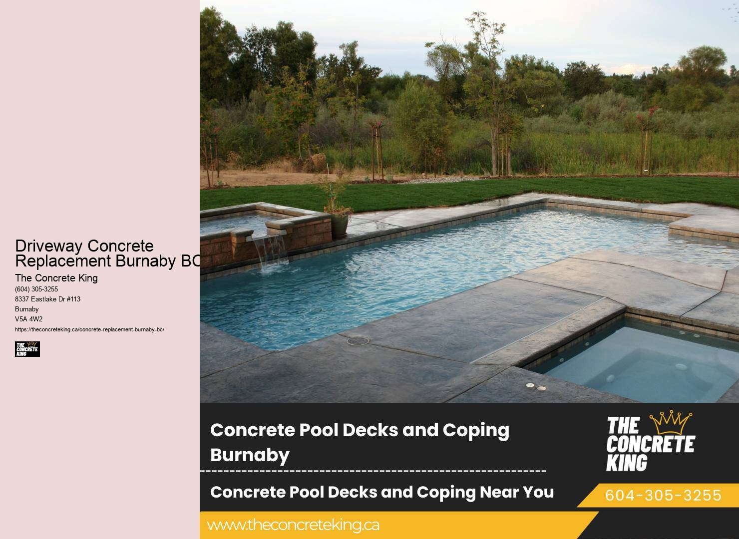 Driveway Concrete Replacement Burnaby BC Driveway Concrete Maintenance Services
