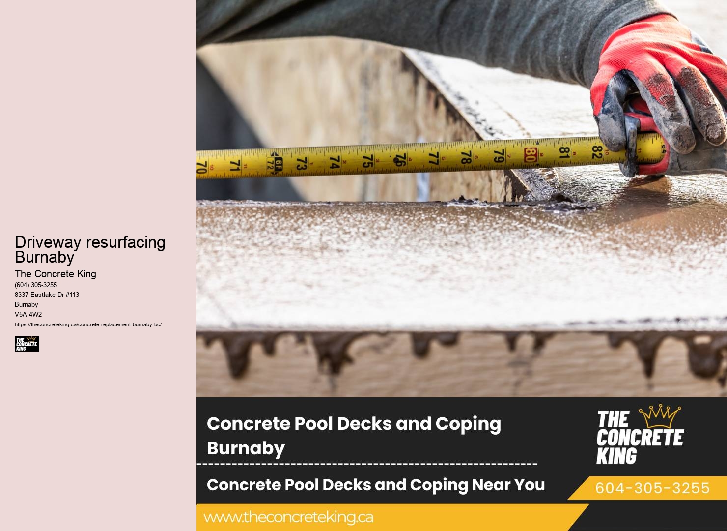 Driveway resurfacing Burnaby Driveway Concrete Finishing Services