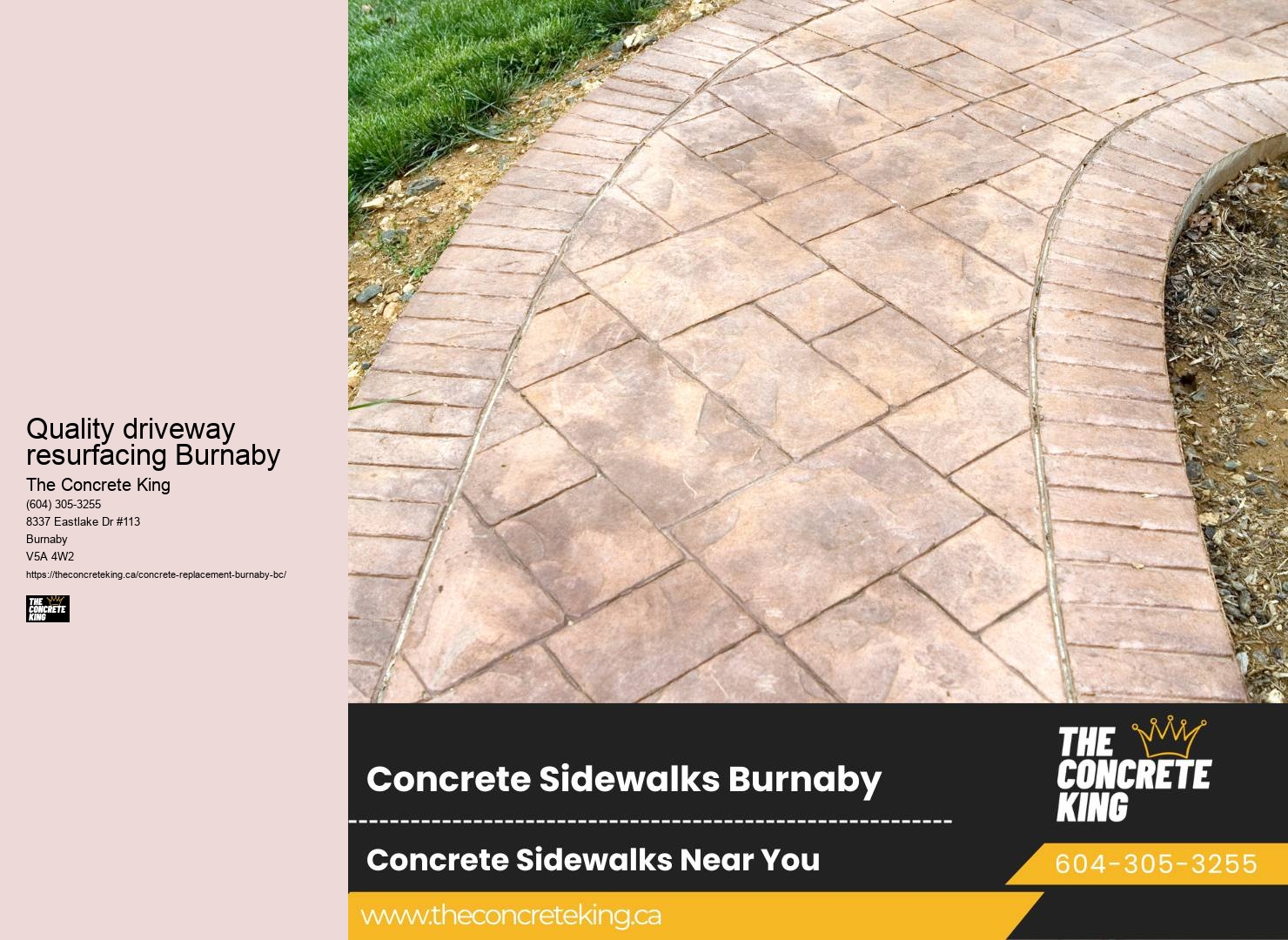 Reliable driveway replacement Quality driveway resurfacing Burnaby