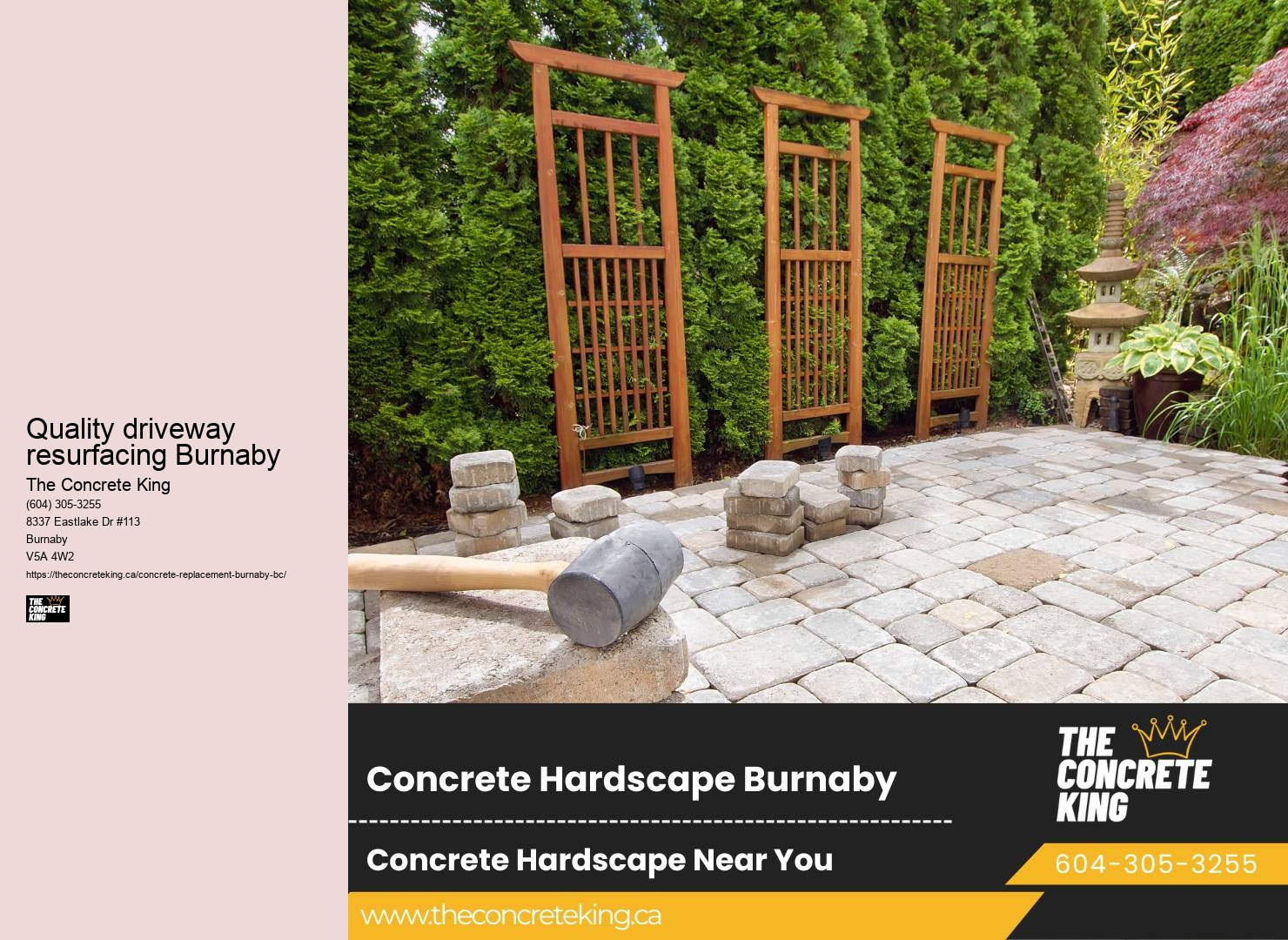 Local driveway contractors Quality driveway resurfacing Burnaby